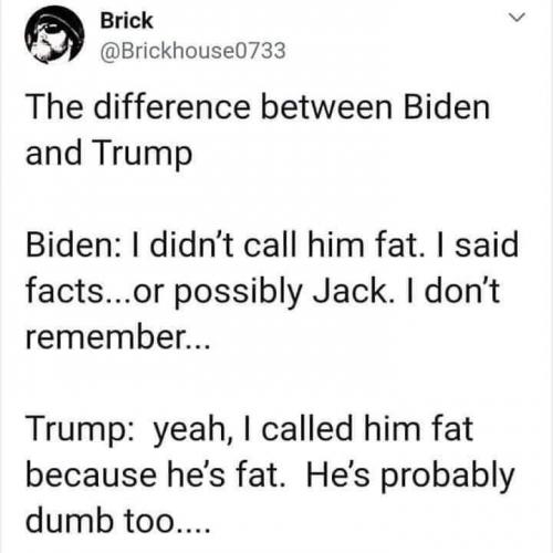 Trump - Difference from Biden
