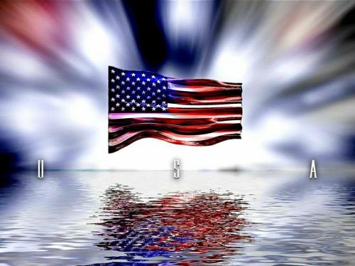 meme john flag mirror water