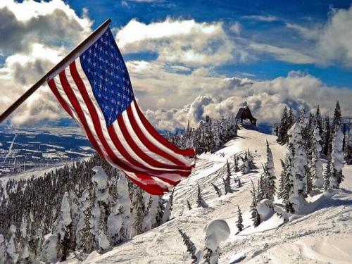 Flag - On top of mountain