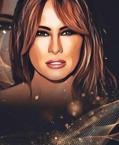 meme Melania with shadow