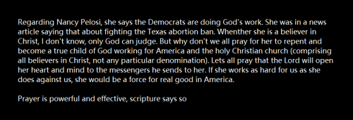 Prayer for Pelosi