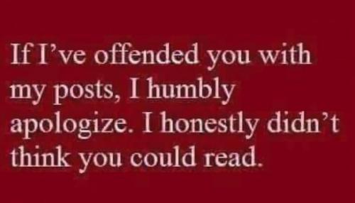 If I've offended