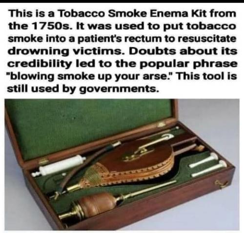 blowing smoke up your ass