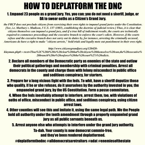 HOW TO DEPLATFORMTHEDNC