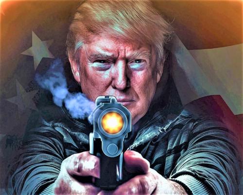 meme trump with gun
