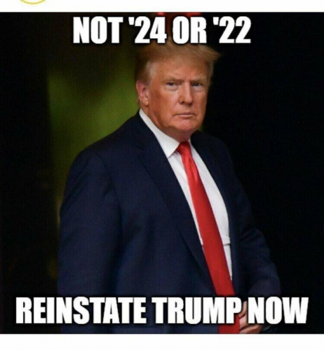 reinstate Trump now