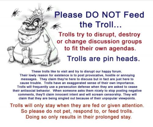 Do not feed trolls