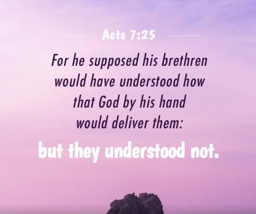 Acts 7:25