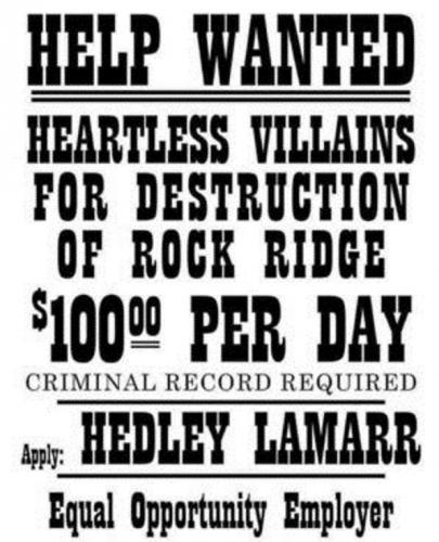 Blazing Saddles - Help Wanted