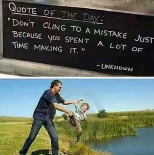 Mistakes - Don't cling on to them...