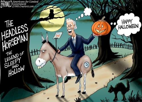 AF Branco Biden Headless Horeman Happy Halloween