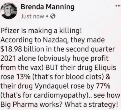 Pfizer is making a killing