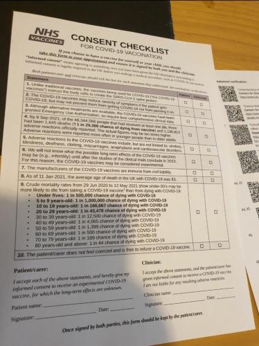 NHS CONSENT LIST
