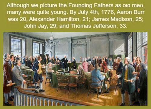 Founding Fathers Were Young Men