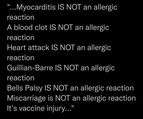 not an allergic reaction