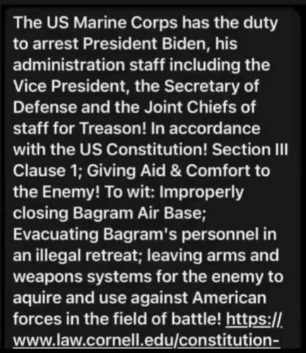 the US Marine Corps has a duty