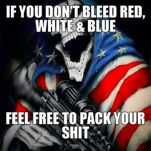 If you dont bleed Rad White Blue