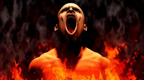 nibiru sun Man-in-hell-on-Shutterstock