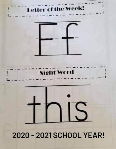 Funny - Letter of the week - And sight word