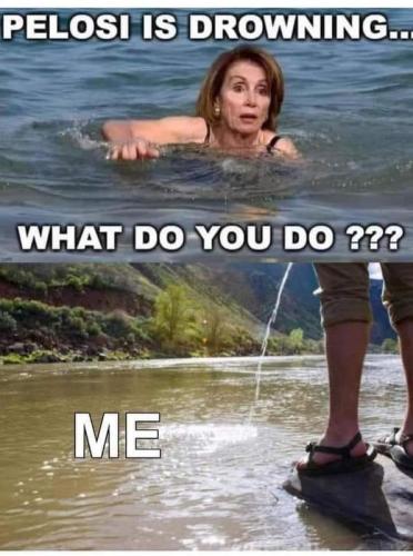 Pelosi is drowning