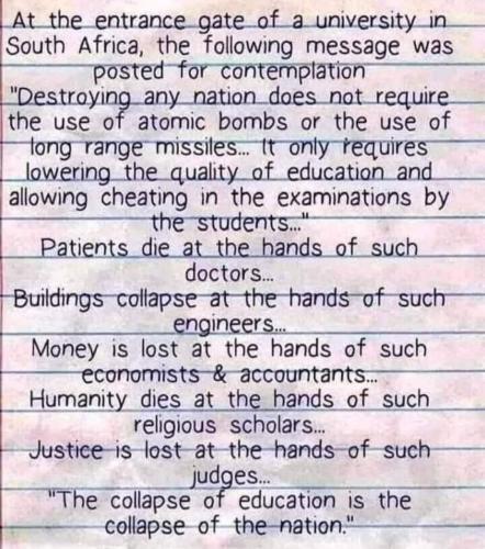 Collapse of Education