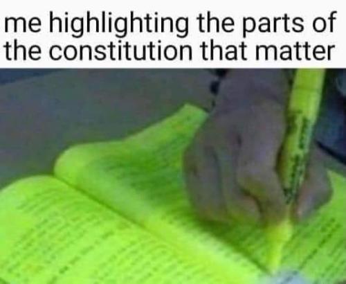 Highlighting the Constitution