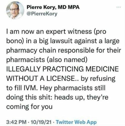 Pharmacists practicing medicine without a liscence