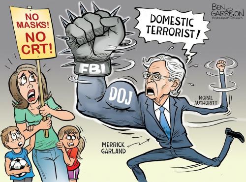 Ben Garrison Garland FBI Marxist Muscle Against Parents