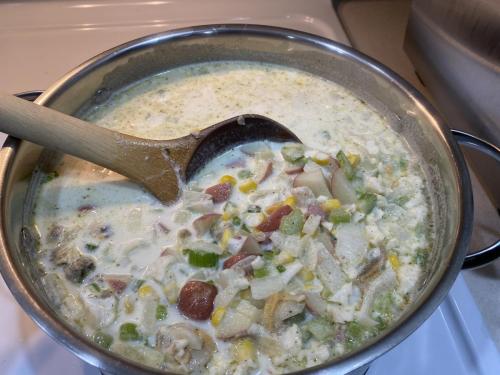 Homemade Clam Potato Corn Chowder