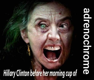 Hillary before her morning cup of