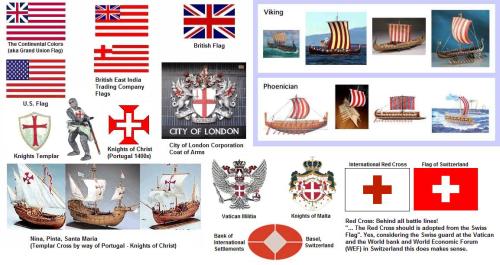 Red and White symbols
