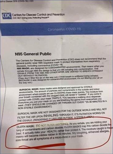 CDC masks are useless