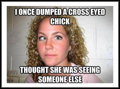 crossed eyed chick