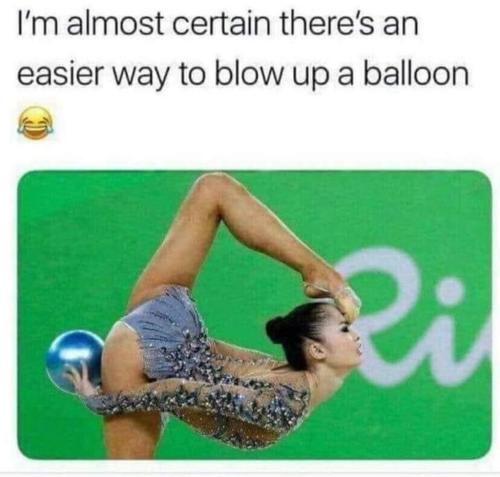 Blow up a balloon