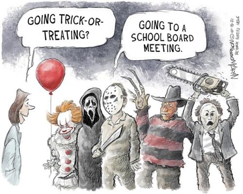 Going Trick-or-Treating No School Board Meeting