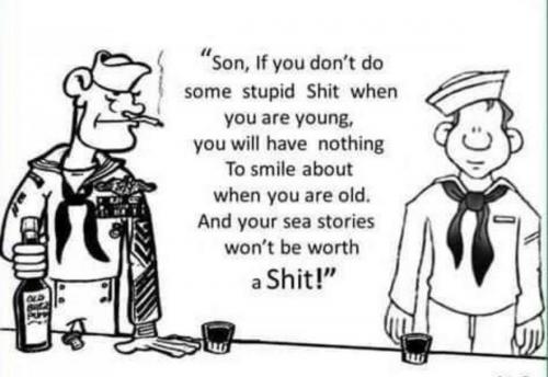 Cartoon - Navy - Salty sailor to youngun'