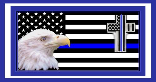 PoliceFlag-Eagle-Framed