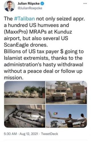 taliban us equipment
