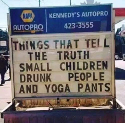 Tell Truth Children Drunks Yoga Pants