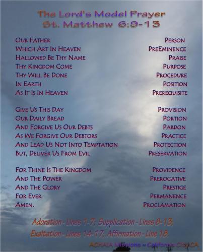 Lord's model Prayer