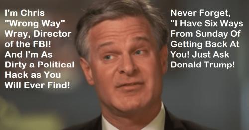 Chris Wrong Way Wray I'm Dirty Political Hack