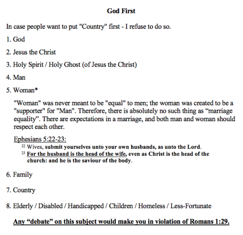 God First