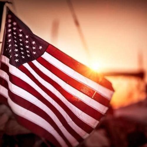 Flag - With sun behind