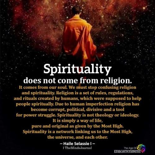 Spirituality is not Religion