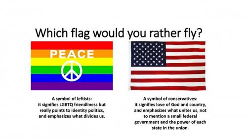 American vs. Rainbow Flag