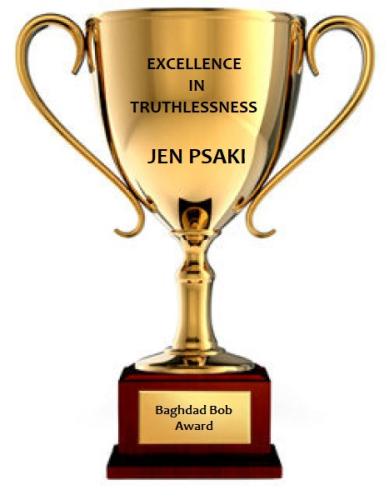Baghdad Bob Award Jen Psaki