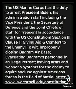 Arrest Biden for treason