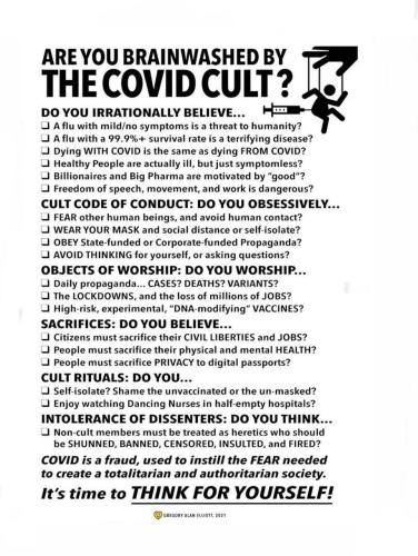 brainwashed by the covid cult
