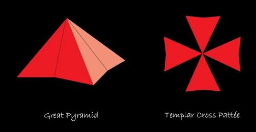 Illuminati symbols pyramid templar cross