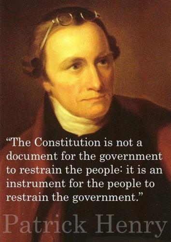 Founding Fathers Patrick Henry Restrain Government